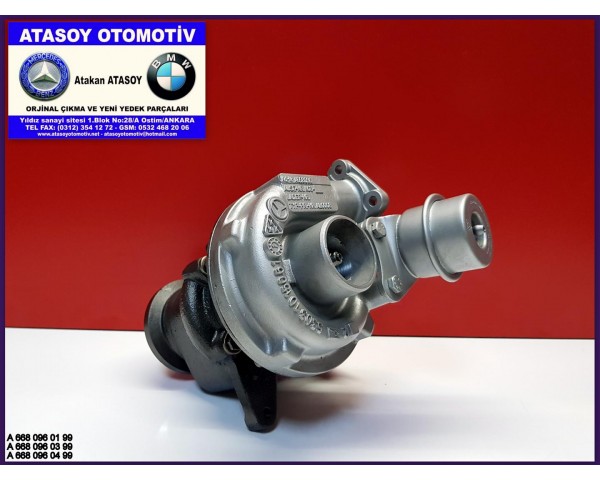 MERCEDES W414 VANEO 1.7CDI TURBO 6680960199 - 6680960399 - 6680960499 A6680960199 A6680960399 A6680960499 KKK 53031015061 - 53039880060 - 53039980060 - 53039700060 - 53039880019 - 53039700019